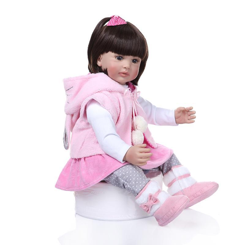 NPK nuevo pelo largo reborn niño princesa muñeca hermosa falda niñas como para acompañar Juguetes