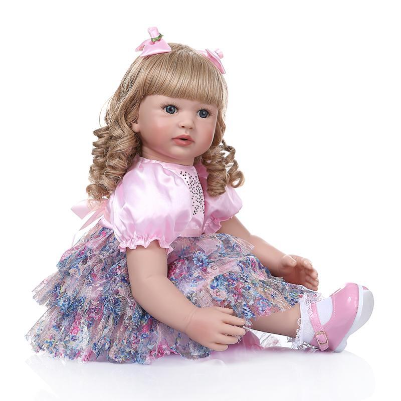 NPK nuevo pelo largo reborn niño princesa muñeca hermosa falda niñas como para acompañar Juguetes