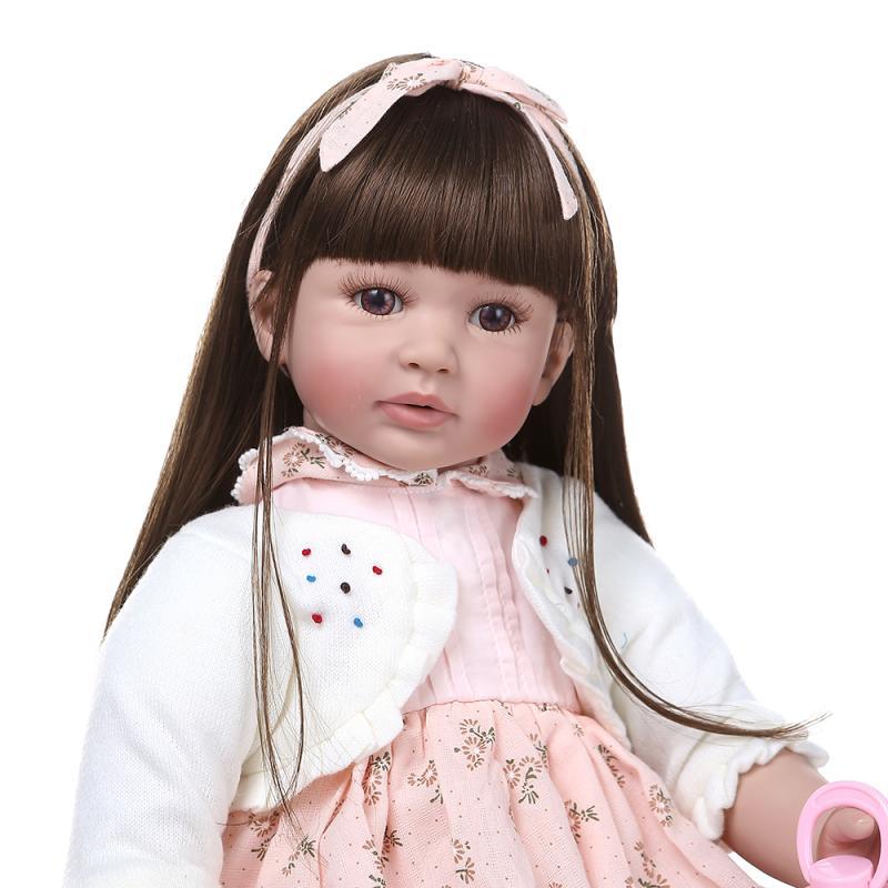 NPK nuevo pelo largo reborn niño princesa muñeca hermosa falda niñas como para acompañar Juguetes