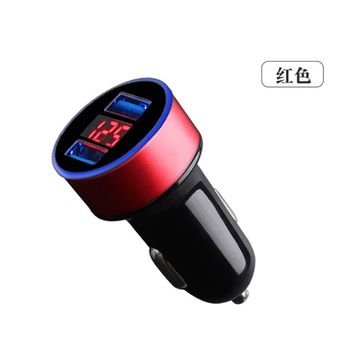 display car charger manufacturers, Mobil şarj cihazları - black-shell-champagne-red-31a-opp-bag