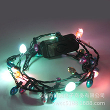 1352圣诞LED发光项链 圣诞节小灯泡项链 闪光五角星发光装饰项链