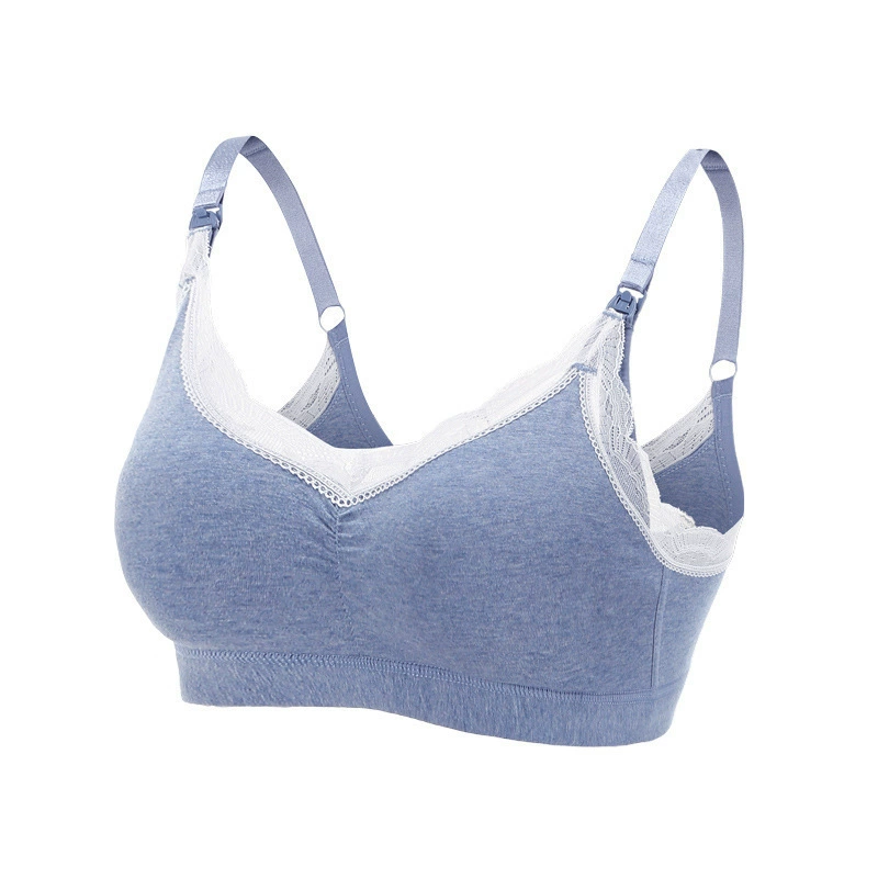 Lace cotton wireless bra for pregnant for breastfeeding, underwear, plus size