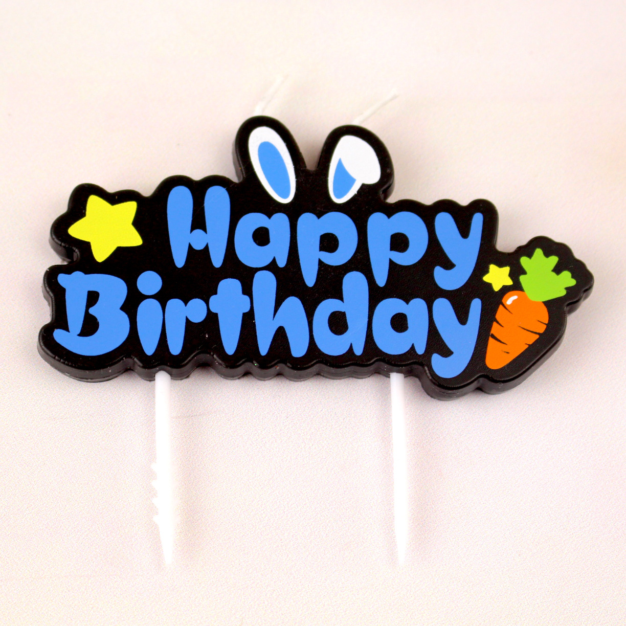 Nuevo lindo letras inglesas Feliz cumpleaños vela dibujos animados colorido pastel decoración carta creativa tarjeta vela