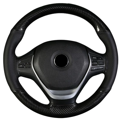 Steering wheel cover — Carbon Fiber Fashionable Sports Hand-Stitched