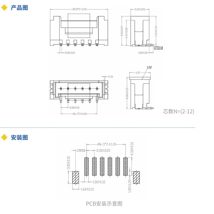 PHB HY 2.0 вертикальная нашивка гнездо высококачественный мульти Specification лента соединитель горячая распродажа