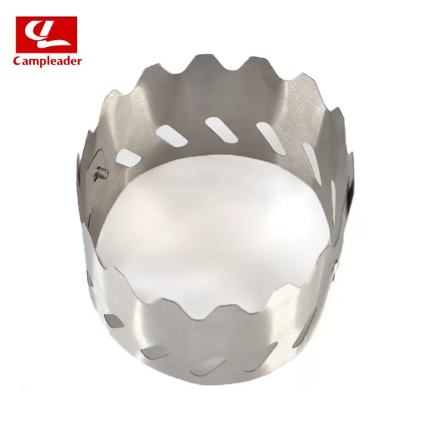 Outdoor picnic stove, liquid and solid alcohol stove, stainless steel portable small simple alcohol stove with 2 brackets