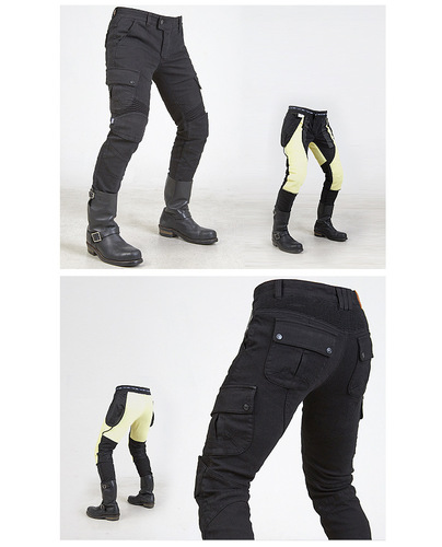 Cross-border wholesale Kevlar motorcycle jeans for men and women high elastic motorcycle riding pants racing pants