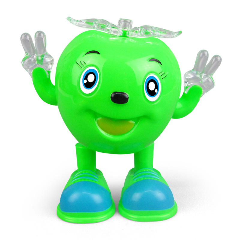 Niños columpio eléctrico cantando baile Pequeña Manzana iluminación rompecabezas niño bebé puesto Venta caliente juguetes al por mayor