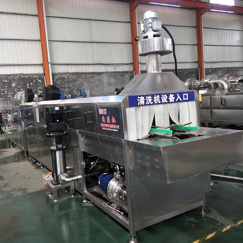 省水省人工的专业医疗废弃物收集箱清洗消毒烘干流水线哪里有