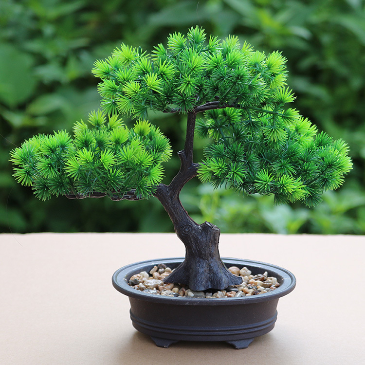 Simulated Pine Tree Home Indoor Green Plant Decoration Fake Flower Potted Ornaments Fake Tree Welcoming Pine Plastic Bonsai