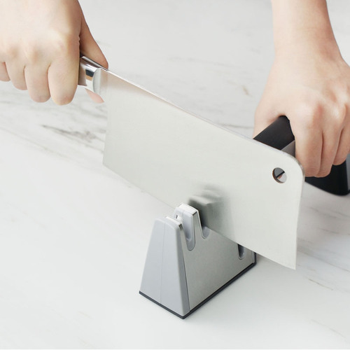 Four-in-one stainless steel knife sharpener, four-stage handheld quick sharpening stone stick for sharpening scissors, handle