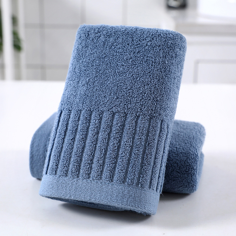 Tira vertical simple lavado de cara Toalla de algodón suave regalo de la empresa empleado bienestar Toalla de algodón Toalla de cara a rayas entrega de una sola pieza