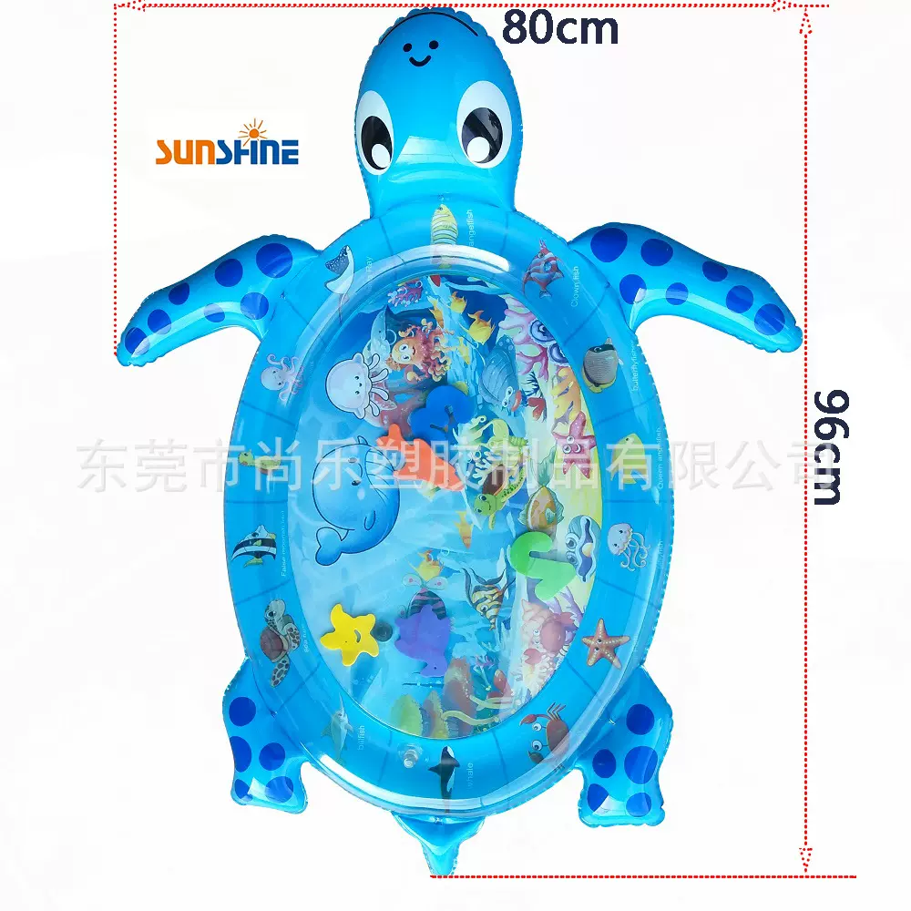 新款儿童充气拍拍水垫乌龟形海洋识图趣味拍拍垫夏季冰凉坐垫