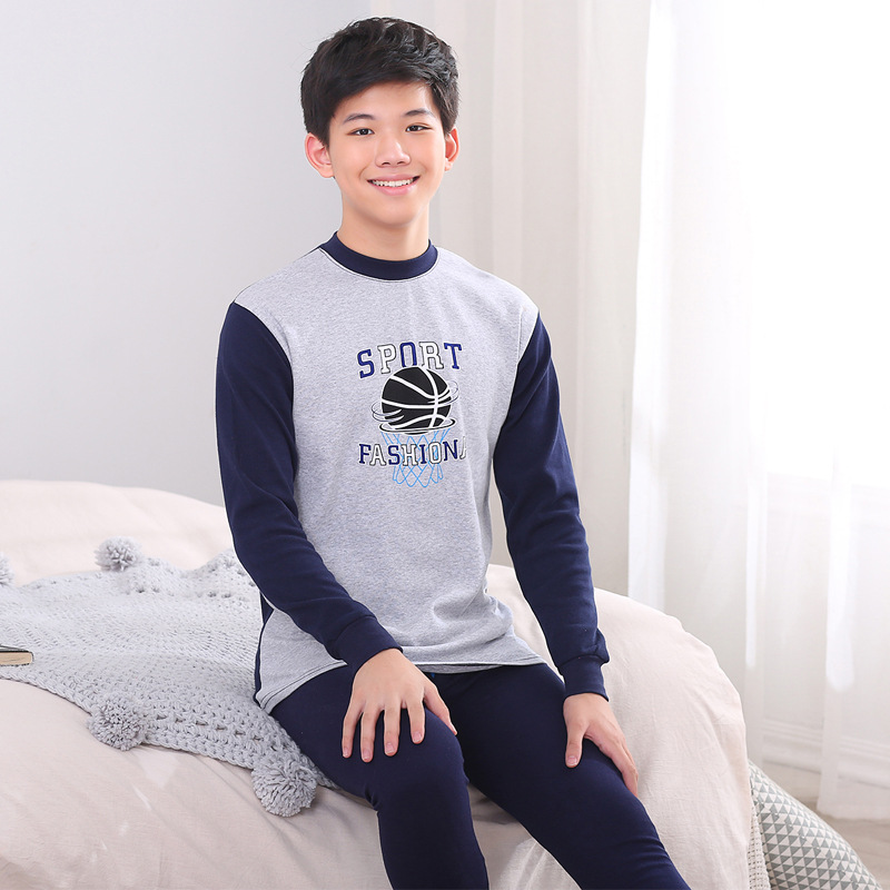 9-24 años niños y adolescentes ropa de otoño pantalones largos traje de hombres medio y grande suéter de algodón para niños ropa interior para el hogar