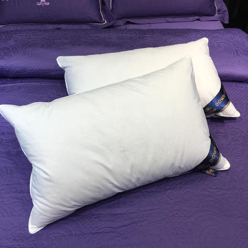 Wholesale supply hotel anti-feather cloth cotton pillow core feather velvet pillow high pillow B&B hotel 900g neck pillow