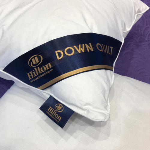 Wholesale supply hotel anti-feather cloth cotton pillow core feather velvet pillow high pillow B&B hotel 900g neck pillow