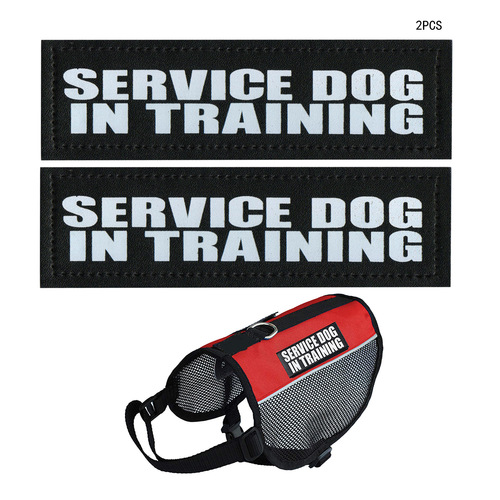 Glow-in-the-dark Velcro animal vest collar stamp service dog in training pet harness patch