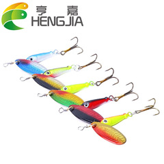 HENG JIA/Lu Ya Single Hook, Colorful Composite Rotating Sequin Lure – 5.5 cm, 9g, #6 Hook – Wholesale Fishing Gear
