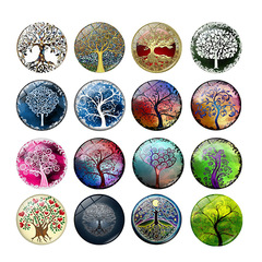 Life Tree Crystal Glass Magnetic Refrigerator Magnet 25mm Round Creative Home Decor Whiteboard Magnet Amazon Hot