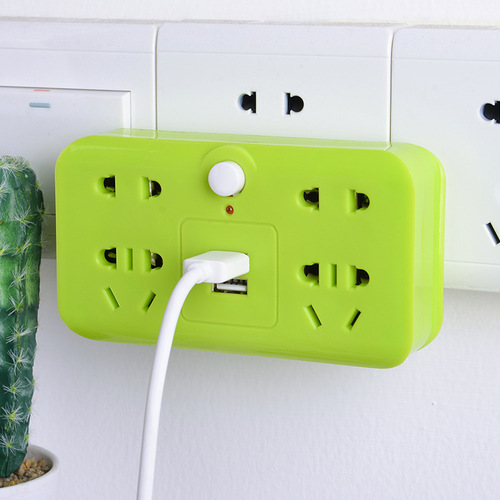 Factory direct supply socket converter with USB socket strip wiring board one to four with USB smart strip