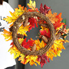 Tingzhang Halloween Flower Ring Decoration Foreign Trade Pumpkin Autumn Maple Leaf Harvest Flower Ring Christmas Flower Ring