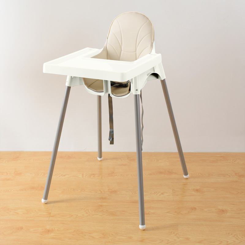 White + dining board + 3-point safety belt + leather cushion