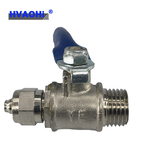 Quick-Acting Ball Valve G1/4, 2-Way Switch Valve with 6/8/10mm Air Hose Connectors—Male Threaded Ends: 6-02/8-02/10-02