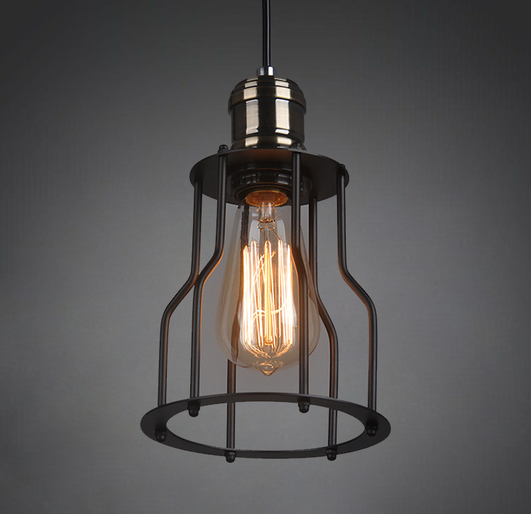 Lámpara de araña pequeña retro de hierro LED diseño creativo para dormitorio comedor y sala