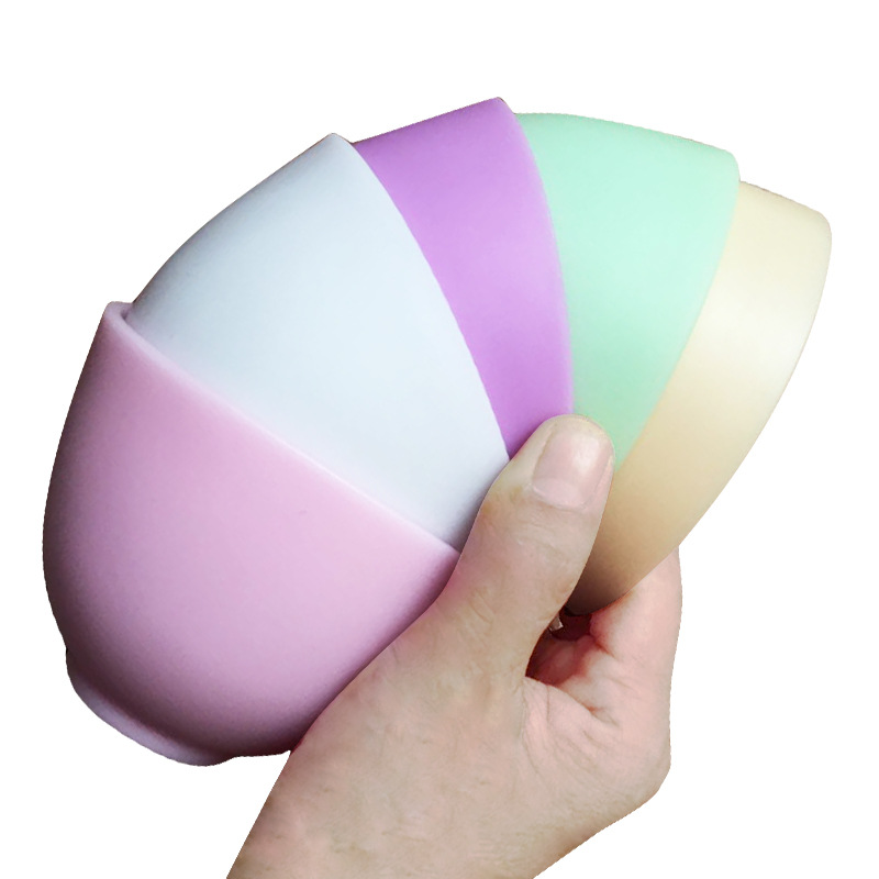 Cruz-Espejo dedicado para la máscara de silicona inodoro tazón de color mezcla de película suave tazón tres especificaciones cinco colores opcionales herramienta de máscara de bricolaje