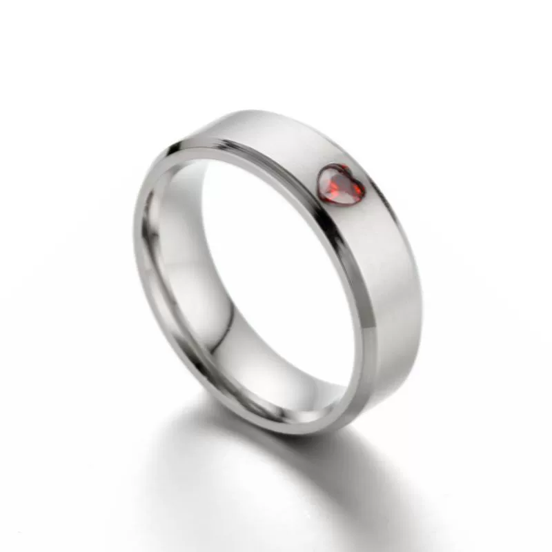 Модная zirconium из нержавеющей стали, кольцо, украшение для любимого, аксессуар, европейский стиль, микро инкрустация, (跨境 торговля), оптом