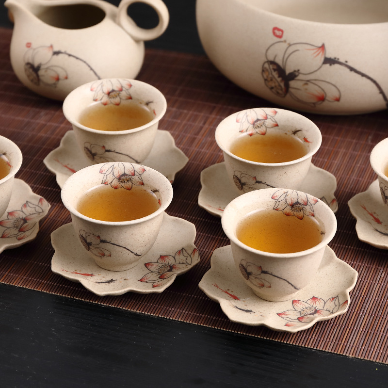 Чайная чашка гонгфу Дегустация чашка чая Celadon Карп Чайная чашка кунг-фу Чайная чашка чайная чашка лотоса Маленькая чайная чашка