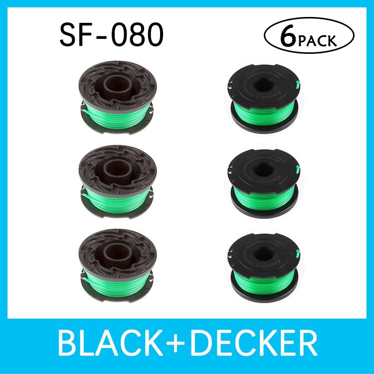 袋装black+decker绿黑割草机配件打草线SF-080线轴打草头6pack