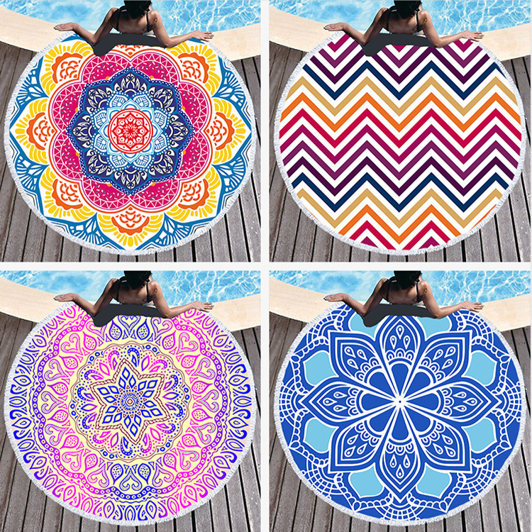 New Fashion Mandala Series Pattern Beach Towel Fine Fiber Size Beach Bath Towel Advanced Sense Mat Decoration New Fashion Mandala Series Pattern Beach Towel Fine Fiber Size Beach Bath Towel Advanced Sense Mat Decoration
