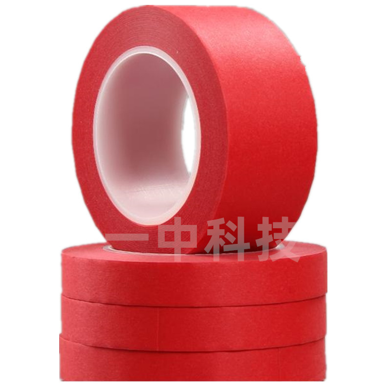 0.4mm红色高温胶带 加厚双层红美纹 高温红色胶带 厂家
