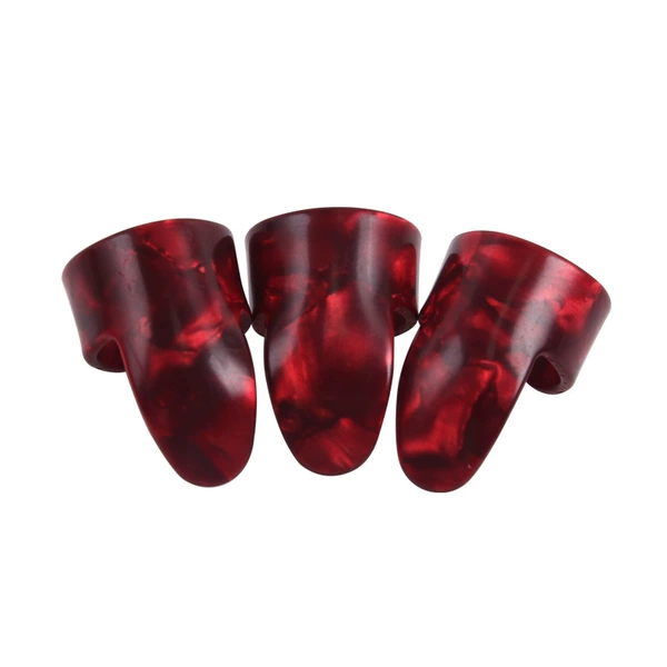 Red, on index finger
