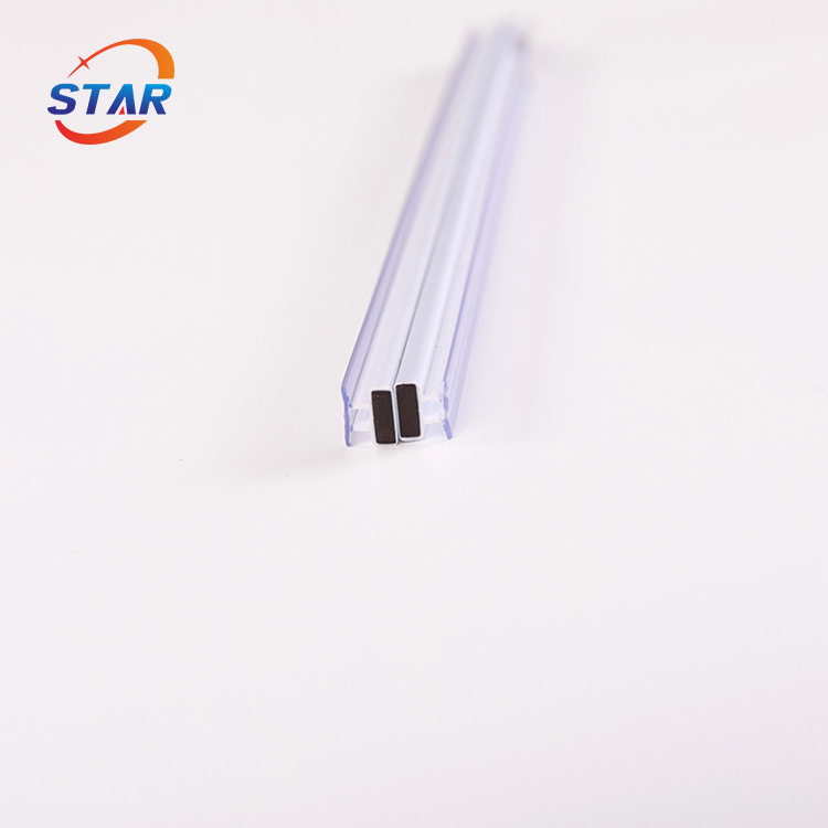 卫浴门7*9铝材防撞磁吸条 8*9挡水密封PVC磁性胶条