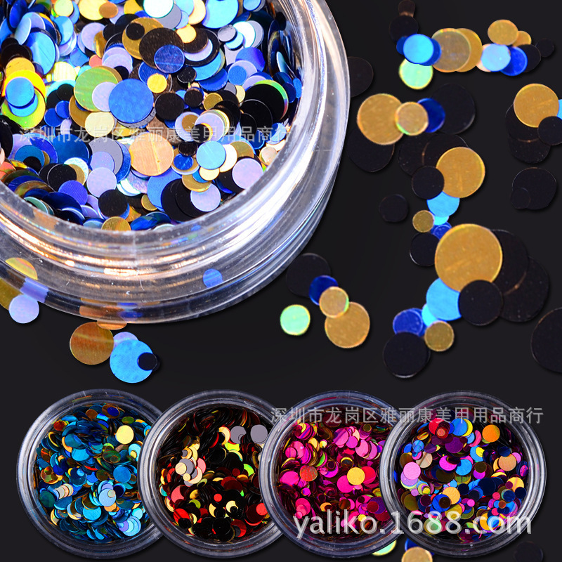 Nail fish scale round sequins 2G gradient dragon scale glitter super bright color magic color glitter powder wholesale Nail fish scale round sequins 2G gradient dragon scale glitter super bright color magic color glitter powder wholesale