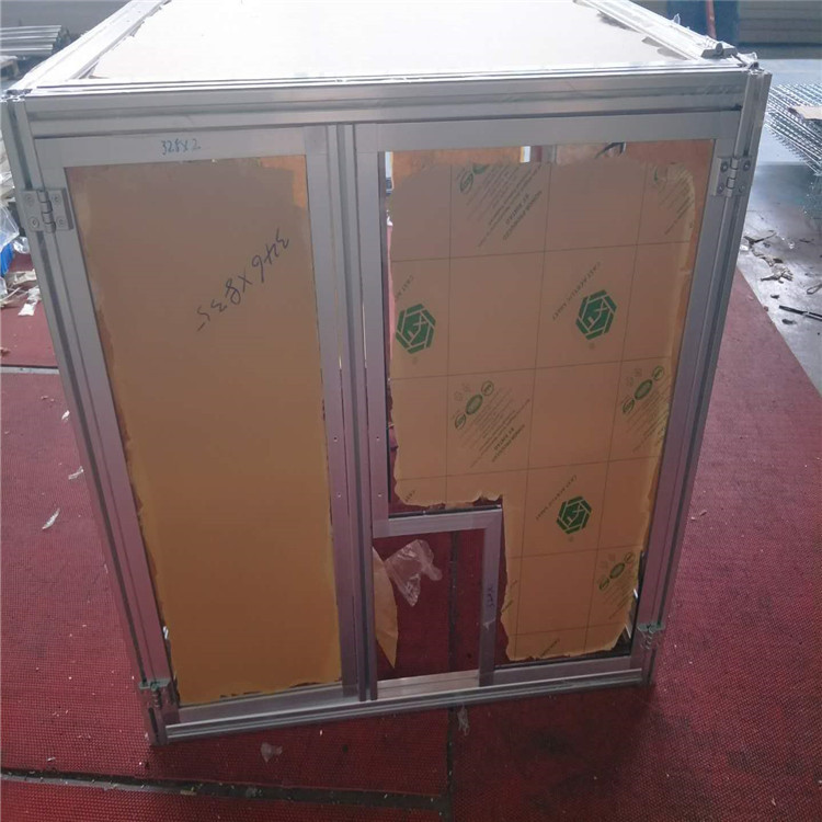 视觉设备防护罩  茶色亚克力铝型材框架 自动化罩子