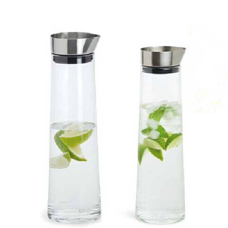 Al por mayor de gran capacidad engrosada botella de agua fría hogar tetera borosilicato jugo olla vidrio botella de agua fría