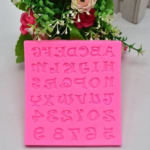 DIY baking capital number letter cake chocolate fondant aromatherapy plaster decorative epoxy mold