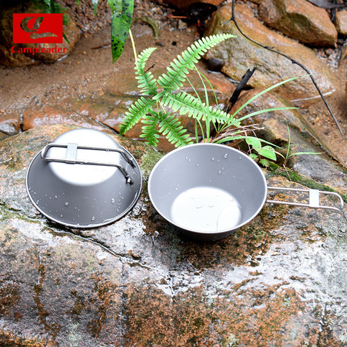 Outdoor bowl titanium folding bowl tableware titanium metal rice bowl anti-scalding and anti-fall portable foldable pure titanium bowl 300ml
