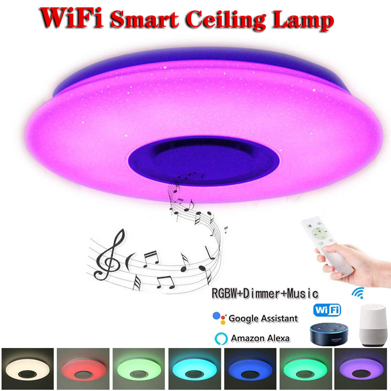 Tuya Wifi Smart Ceiling Light Amazon Google Voice Speaker App Control Dimming Smart Voice Control