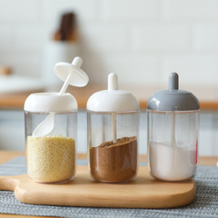 Household Cute Plastic Condiment Jar Japanese Condiment Box Kitchen Supply Spice Bottle Condiment Jar