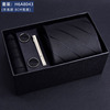 Gift box, tie, set, black classic suit, 8cm