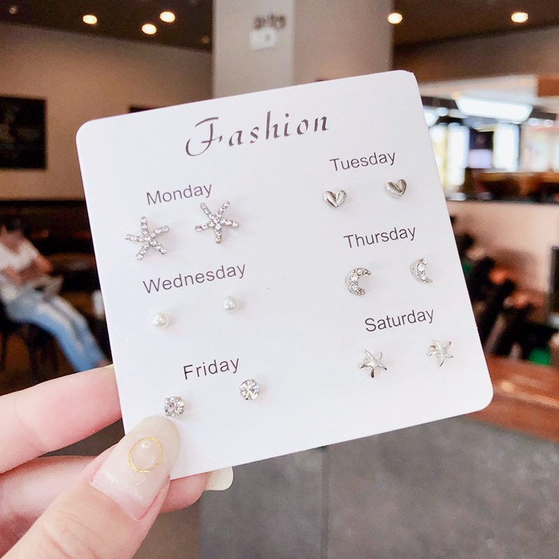 Pendientes de moda de estilo coreano pendientes simples para mujeres ins pendientes elegantes de celebridades de Internet Corea del Sur lindos pendientes de aleación fresca