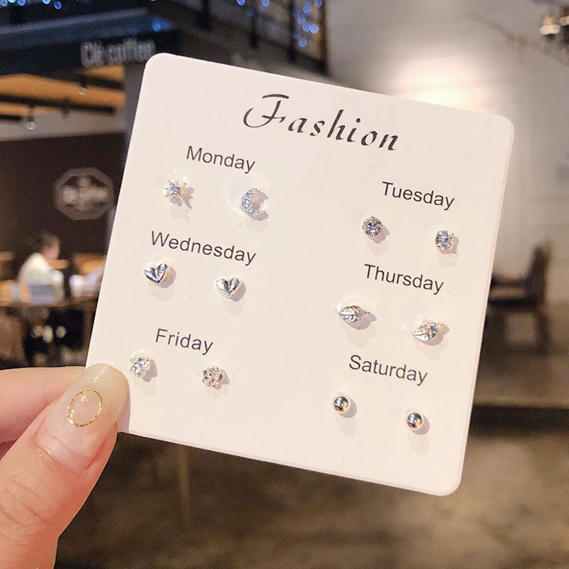 Pendientes de moda de estilo coreano pendientes simples para mujeres ins pendientes elegantes de celebridades de Internet Corea del Sur lindos pendientes de aleación fresca