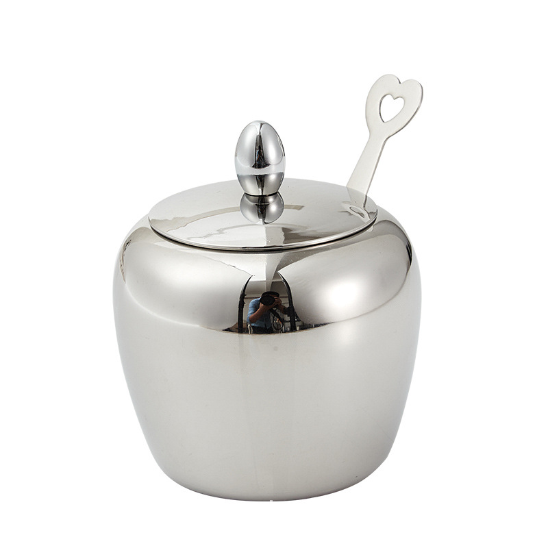 304 condimento de acero inoxidable tarro condimento tarro sal azúcar tarro utensilios de cocina condimento caja