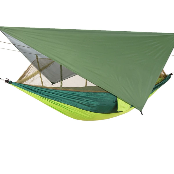 Demon -green combat green mosquito net+military green mid -sky curtain