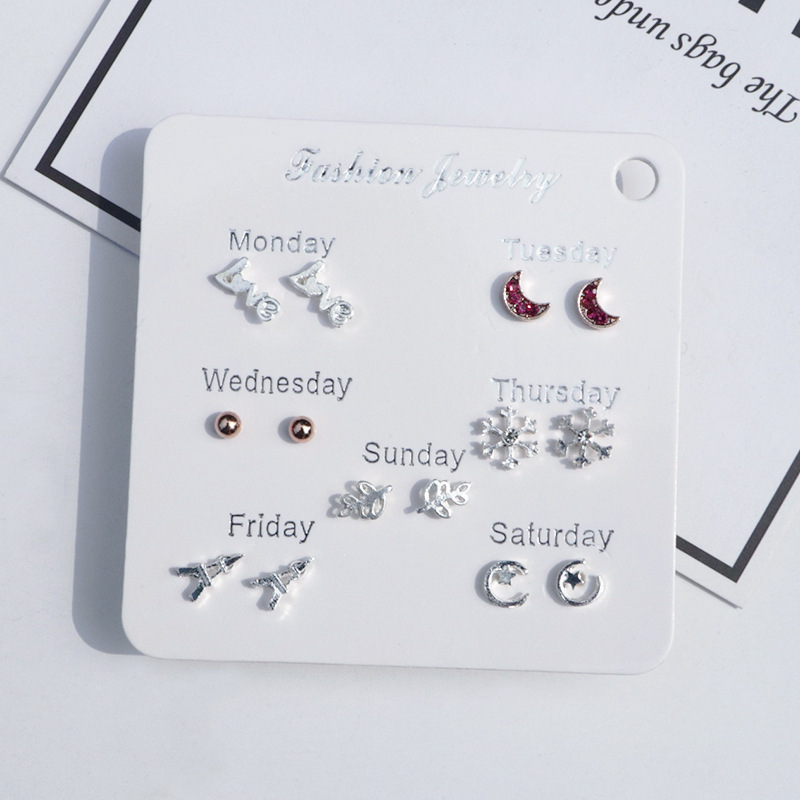 Pendientes de moda de estilo coreano pendientes simples para mujeres ins pendientes elegantes de celebridades de Internet Corea del Sur lindos pendientes de aleación fresca