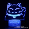 Creative table lamp for St. Valentine's Day, LED touch night light, 3D, Birthday gift, gradient, remote control